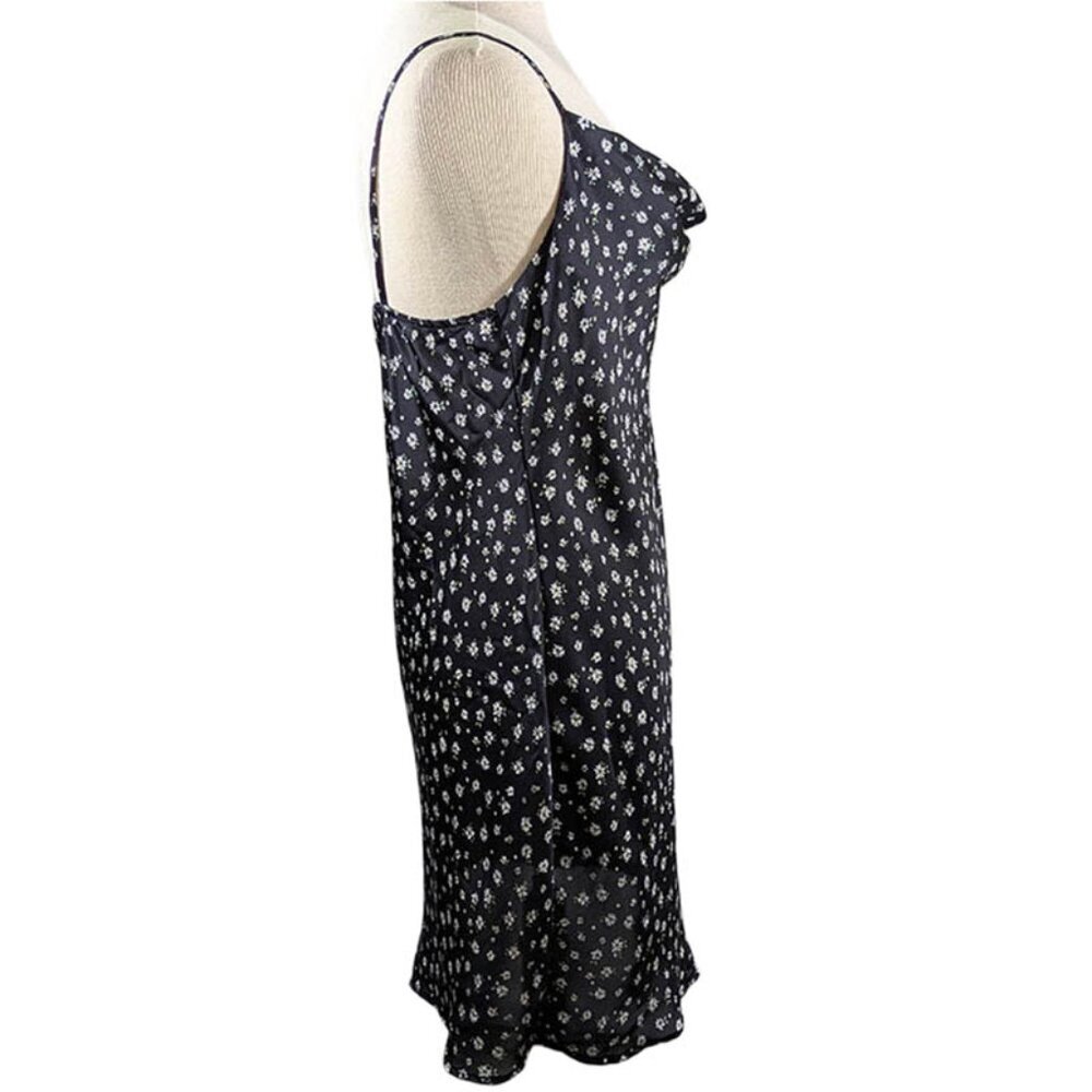 Rue21 Slip Dress Womens Large Black Floral Y2K Coquette‎ Girl Festival Party - Picture 3 of 10